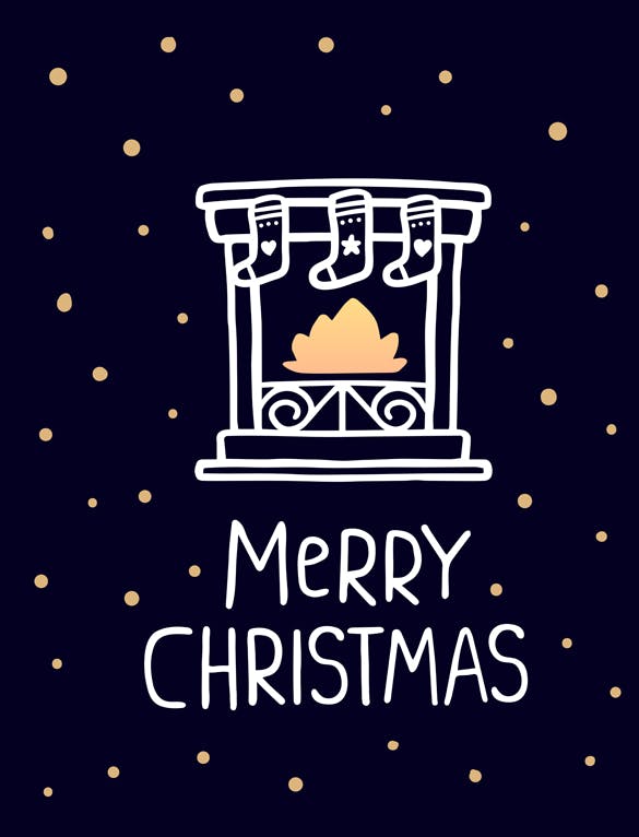 简约设计风格圣诞贺卡设计模板 Christmas cards. Golden and blue colors插图(3)