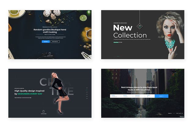 20套超级巨无霸Header网站UI模板 20 Hero Headers for Web UI Kit插图(1)