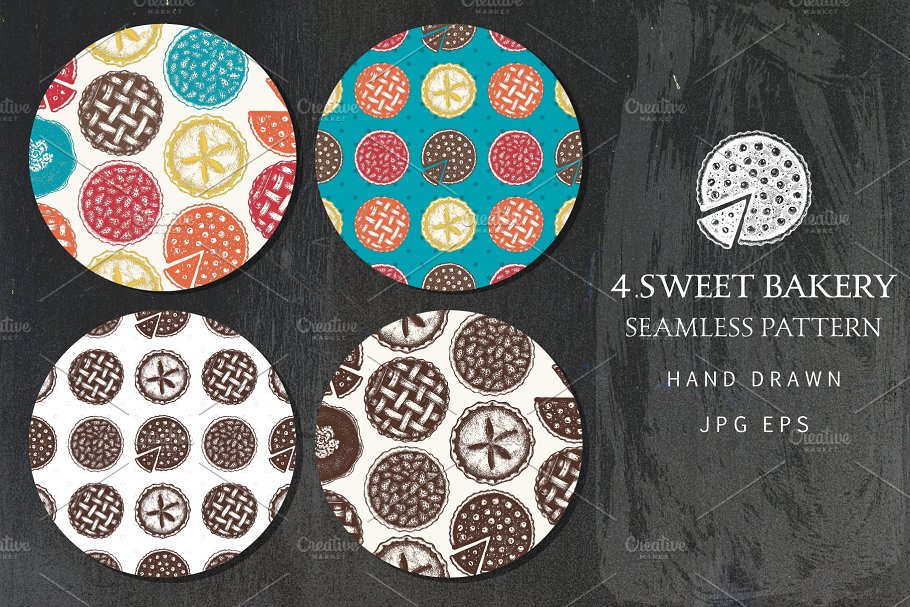 水果蛋糕和馅饼菜单设计模板 Fruit Cakes & Pie Menu Designs插图(3)