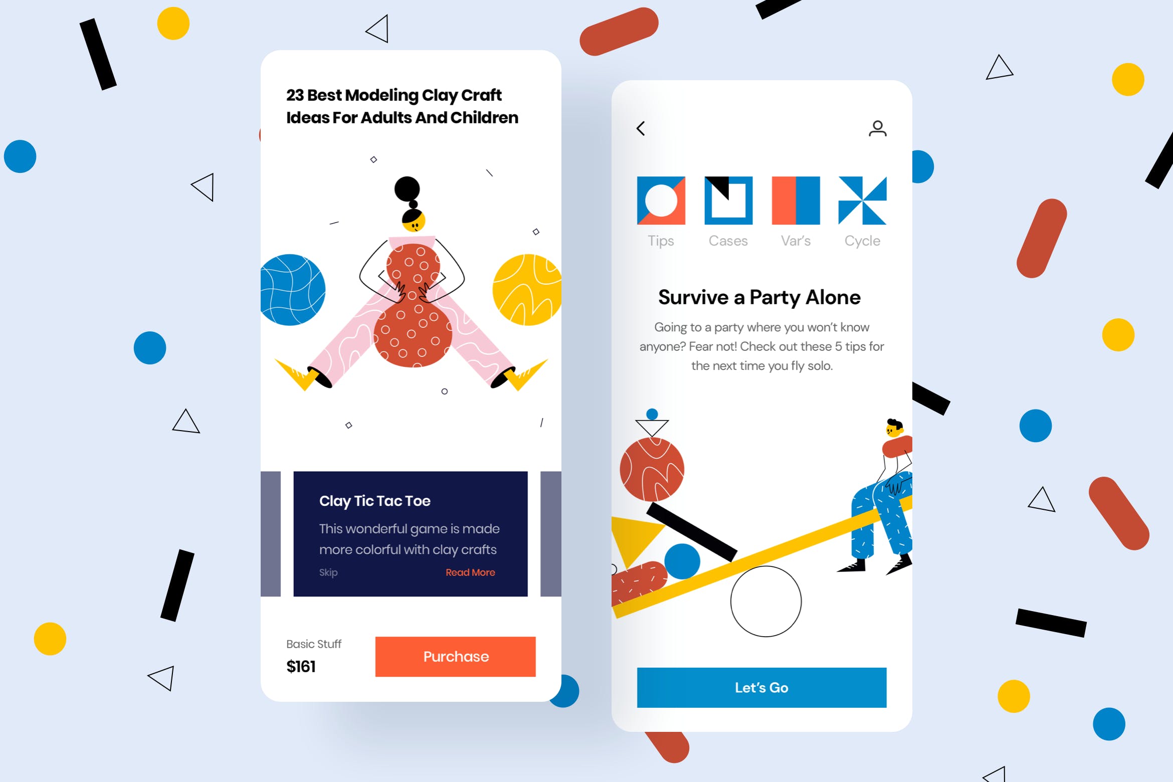 游戏主题APP交互界面设计矢量插画 Game Mobile Interface Illustrations插图
