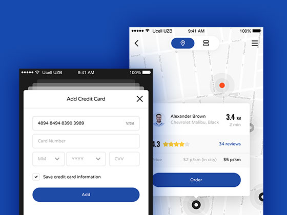Aware 交通应用界面素材之家精选sketch素材