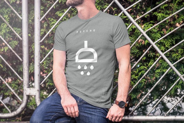 欧美模特T恤上身效果样机模板4 T-Shirt Mock-up 4插图(7)