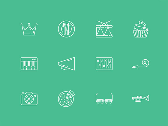 50 枚派对元素图标素材之家精选sketch素材