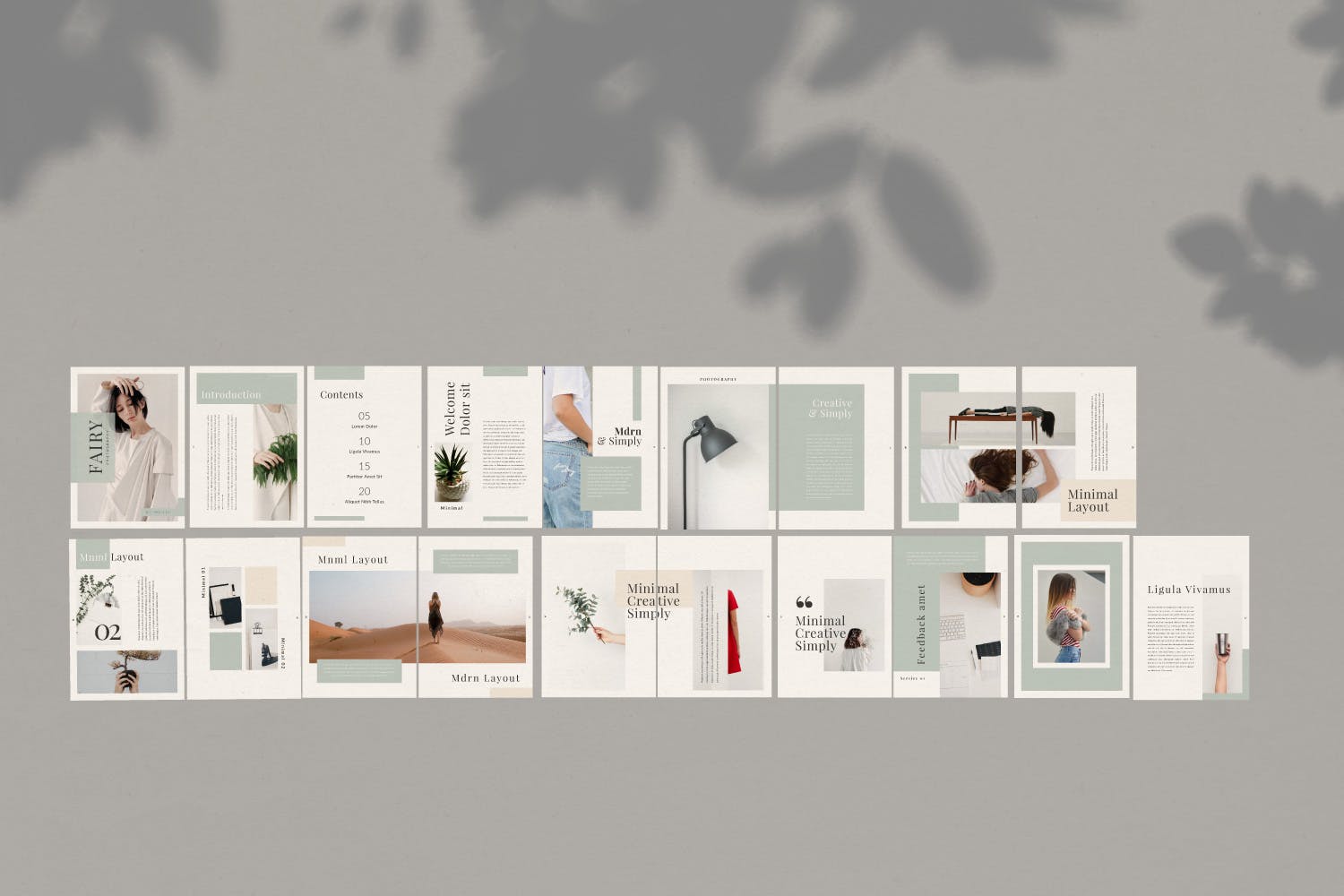 简约时尚设计目录手册Lookbook版式模板 Fairy – Lookbook Brochure插图(5)