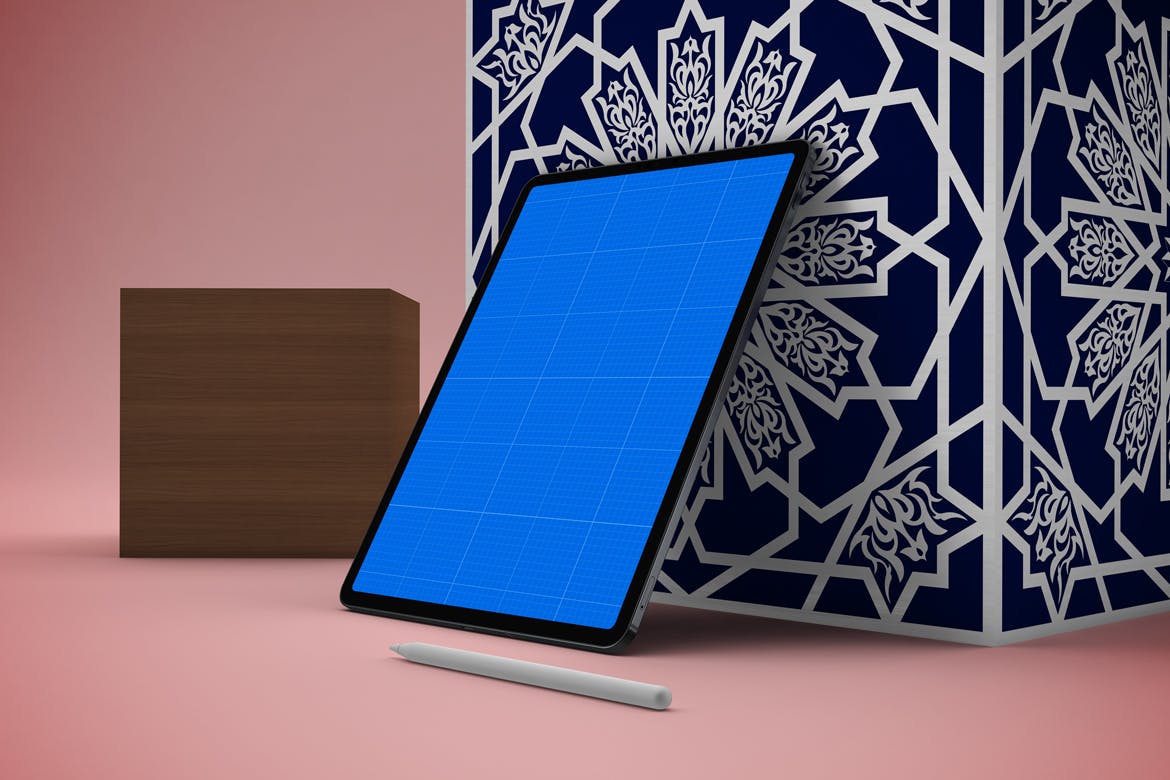 iPad Pro平板电脑UI设计图多角度演示素材库精选样机模板 Arabic iPad Pro Mockup插图(8)