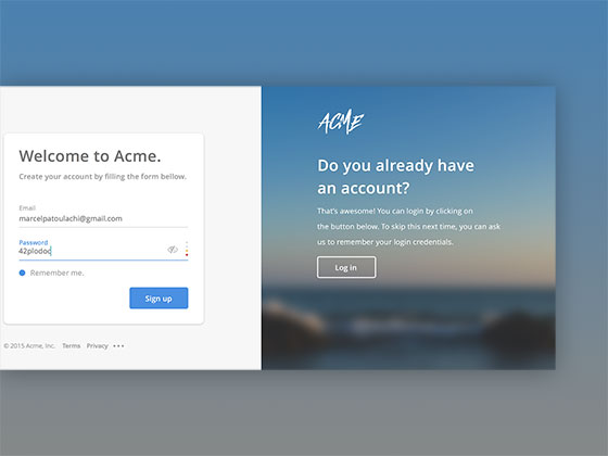 网页注册表单素材之家精选sketch素材