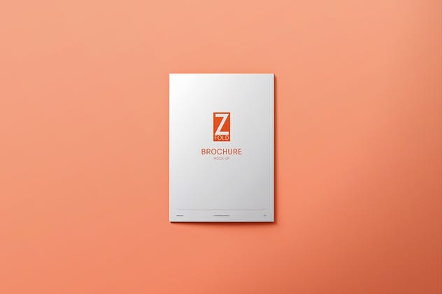 三折页宣传小册设计样机模板 Z-Fold Brochure A5 Mock-up插图(5)