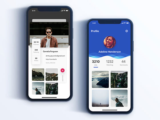 Diamond iPhone X 个人资料界面素材之家精选sketch素材