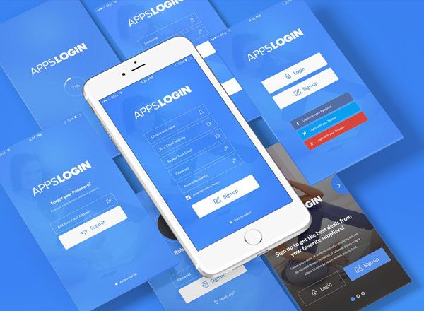 APP 登陆表单界面模板 Apps Login – Mobile Login Forms