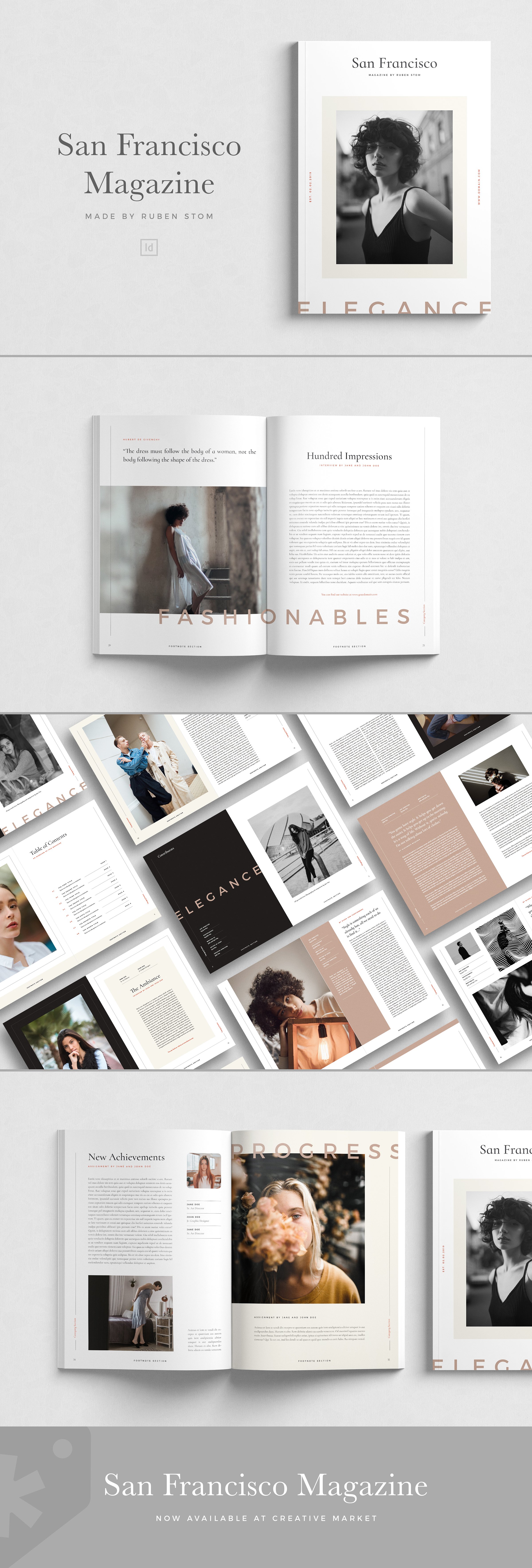 简约时尚摄影产品杂志模板 San Francisco Magazine插图