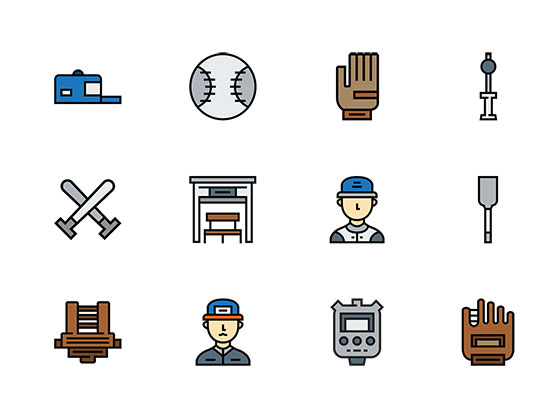 50 枚棒球队图标素材之家精选sketch素材