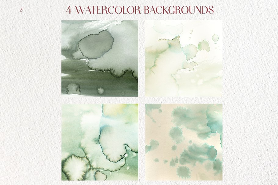 英式斯卡利特圣诞主题水彩素材包 Scarlett Christmas Watercolor Set插图(8)