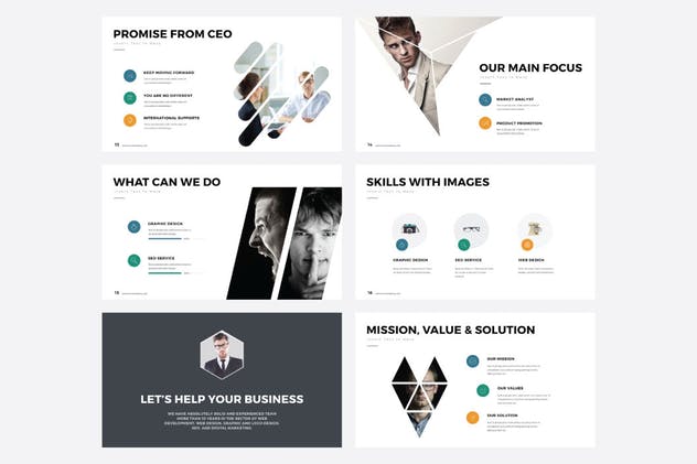创意商业提案PPT幻灯片演示模板V.32 Multipurpose PowerPoint Template V.32插图(3)
