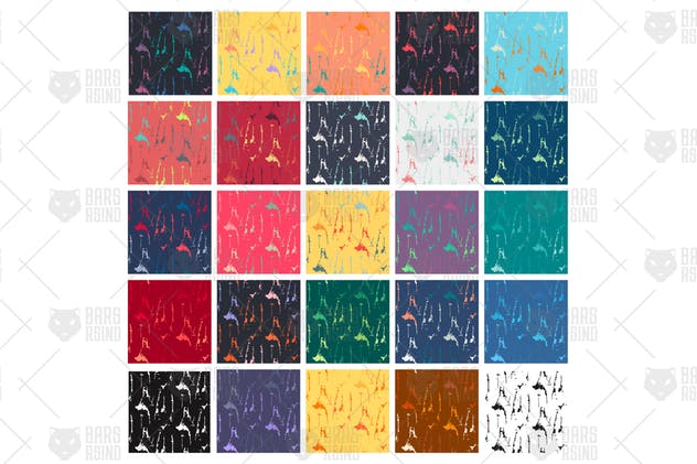 多彩邋遢但时尚印花纹理素材 Colorful Grunge Textures插图(3)