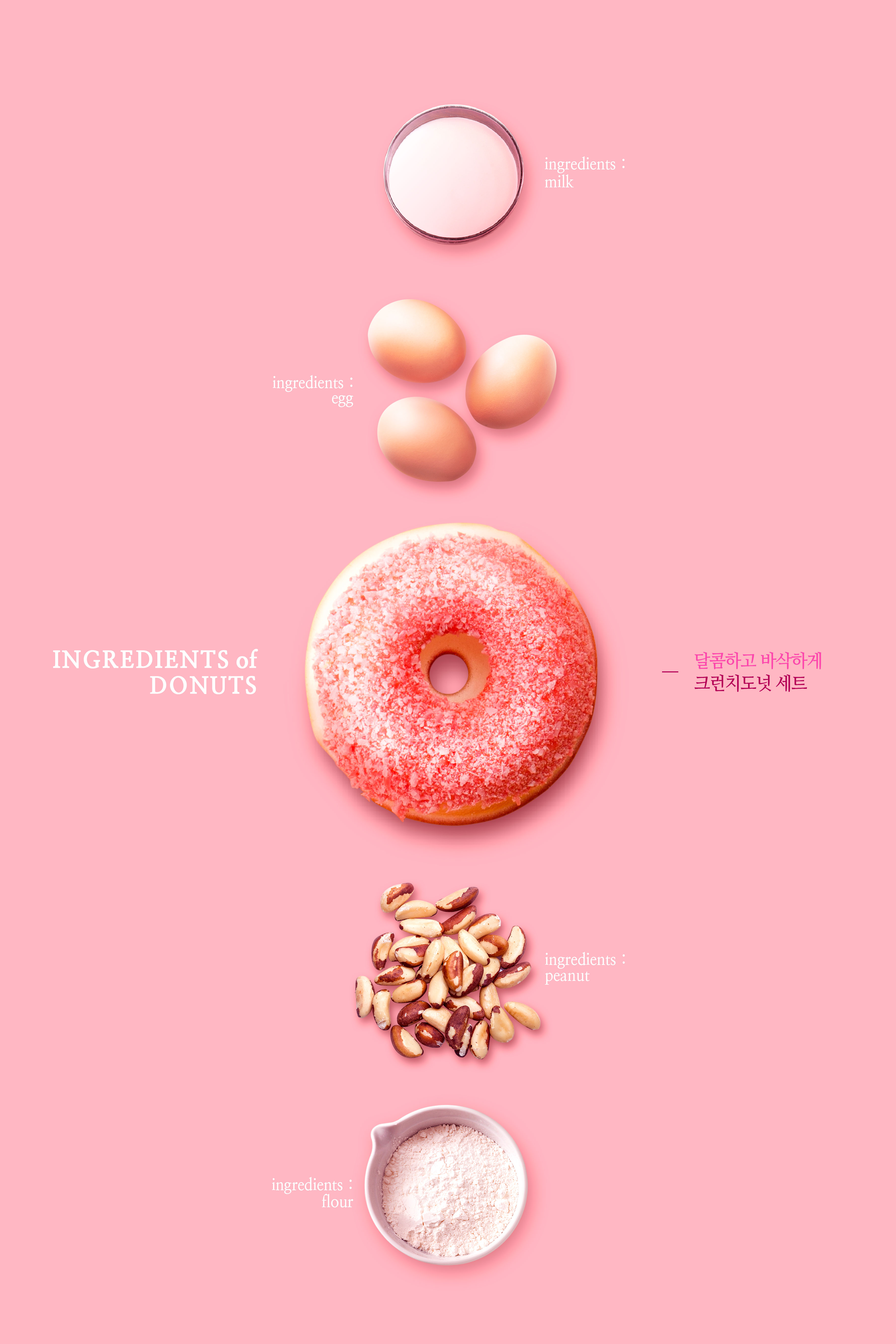 甜甜圈美食广告宣传海报设计素材插图