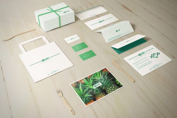 食品品牌VI视觉体系设计预览样机套件 Food Market Identity Branding Mockups