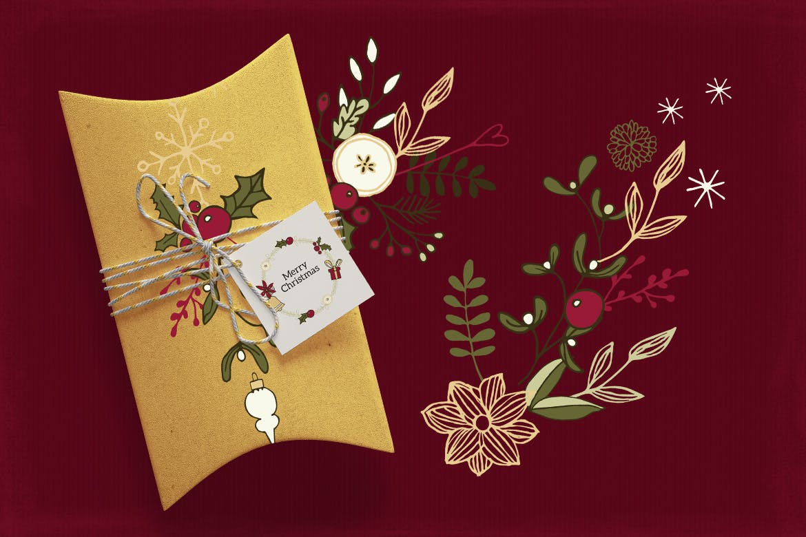 圣诞节主题矢量手绘剪贴画素材 Christmas Cliparts插图(3)