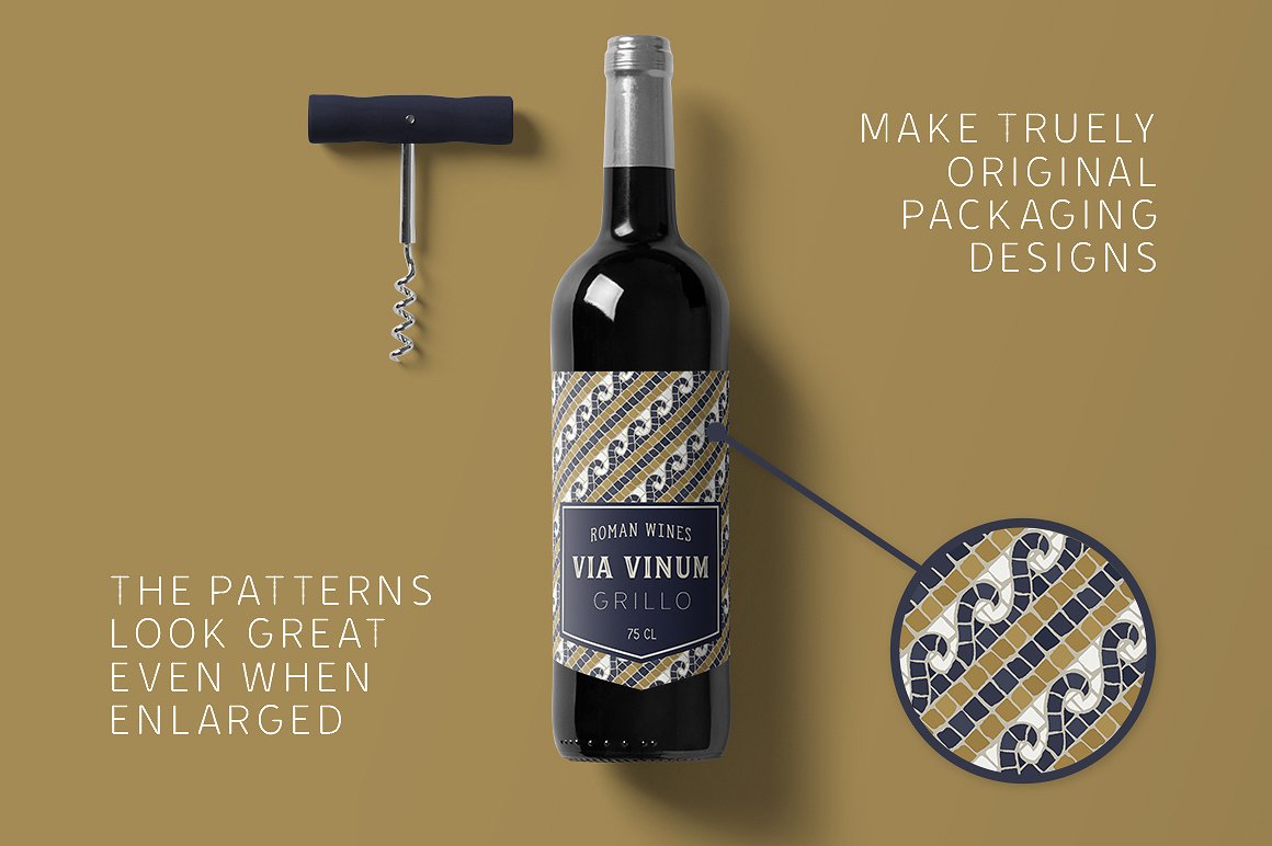 罗马镶嵌图案纹理 Roman Mosaic Repeat Patterns插图(2)