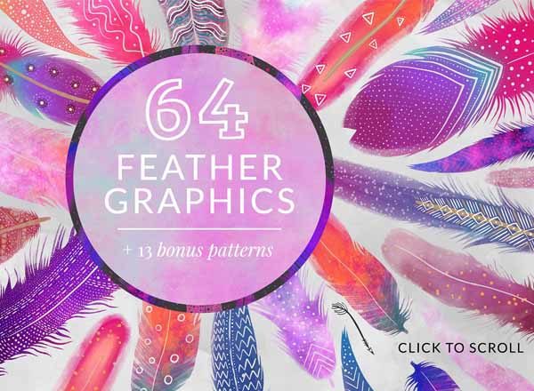 64款漂亮的羽毛PNG透明素材打包下载[png]