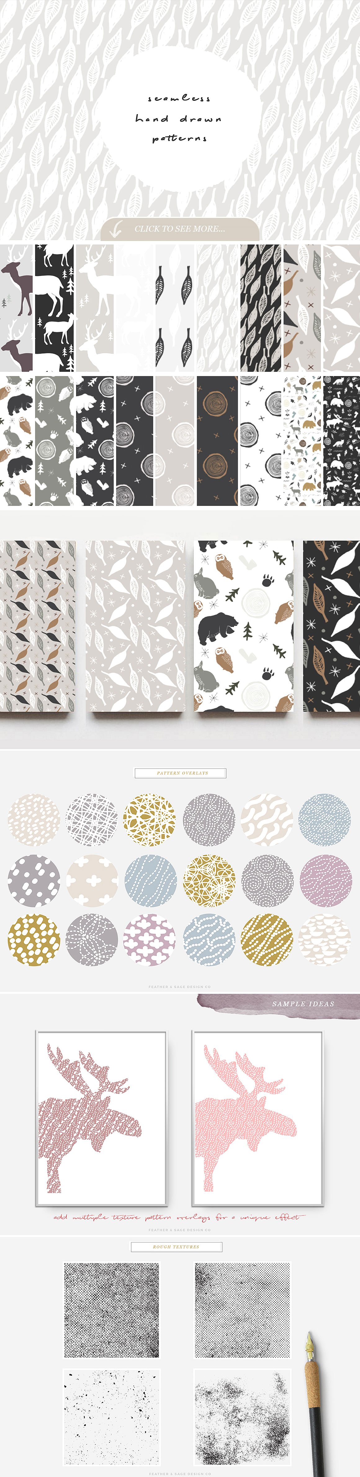 手绘设计矢量素材合集 Vector Hand Drawn Bundle插图(3)