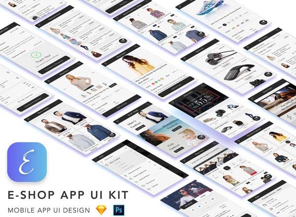 素材库下午茶：超高品质电商行业APP UI Kit打包下载[psd,sketch]
