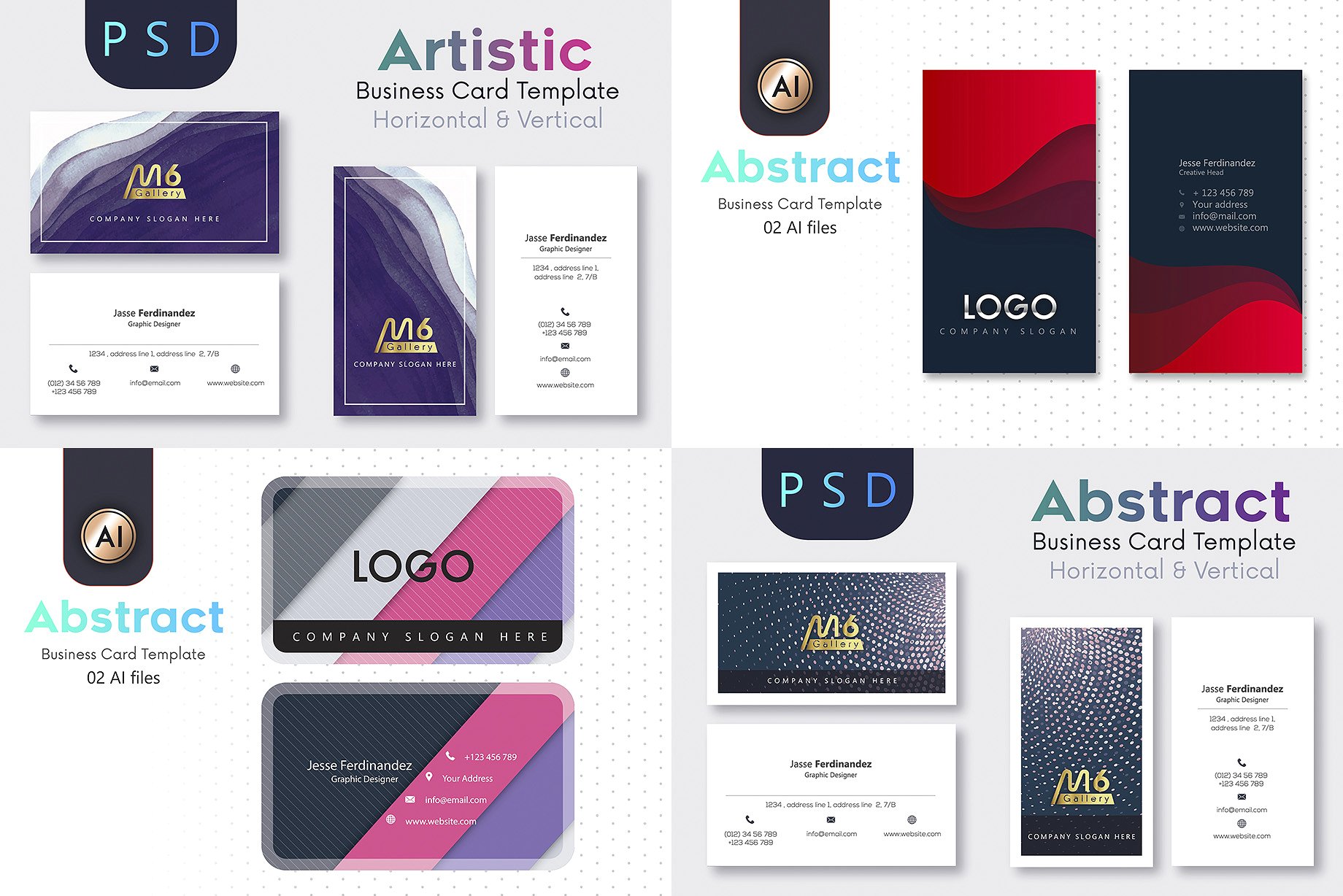 125个高品质的PSD和AI名片设计模板插图(25)