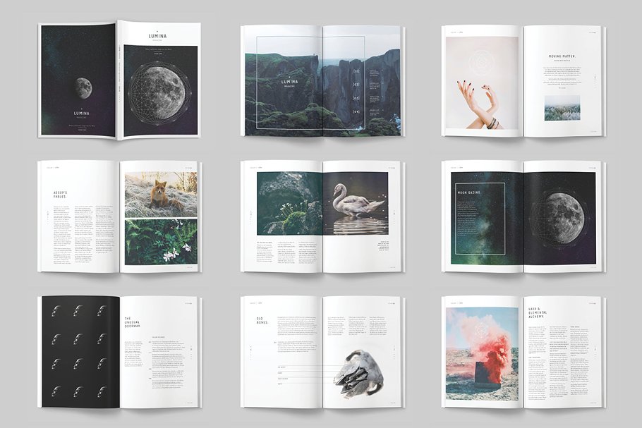 太空大自然主题杂志模板 LUMINA Magazine插图(23)