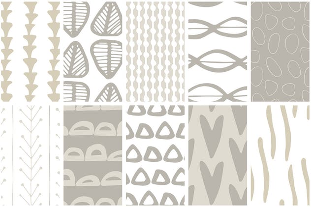 斯堪的纳维亚风格布艺印刷印花图案合集 Scandinavian Patterns set of 40插图(4)