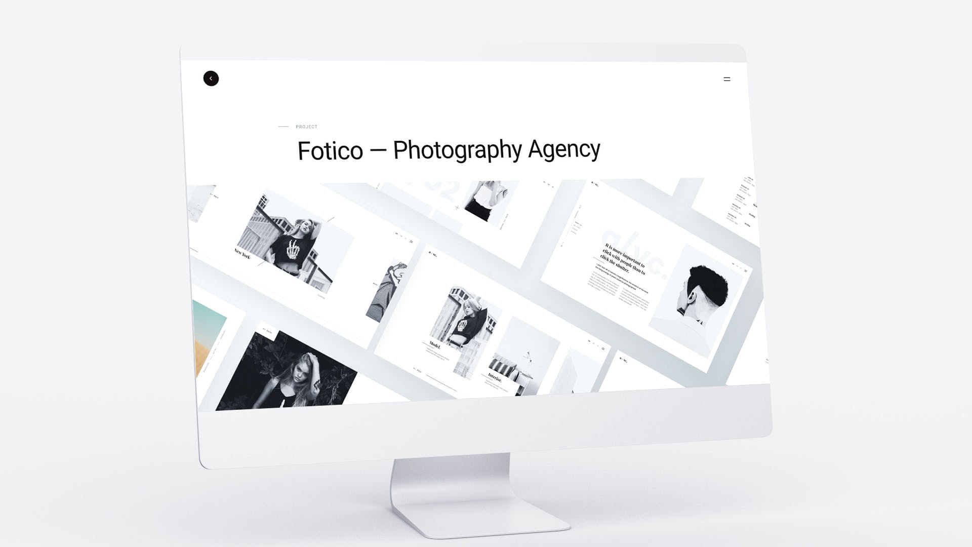 网站UI界面设计效果图预览白色iMac电脑样机模板 White iMac Mockup插图(6)