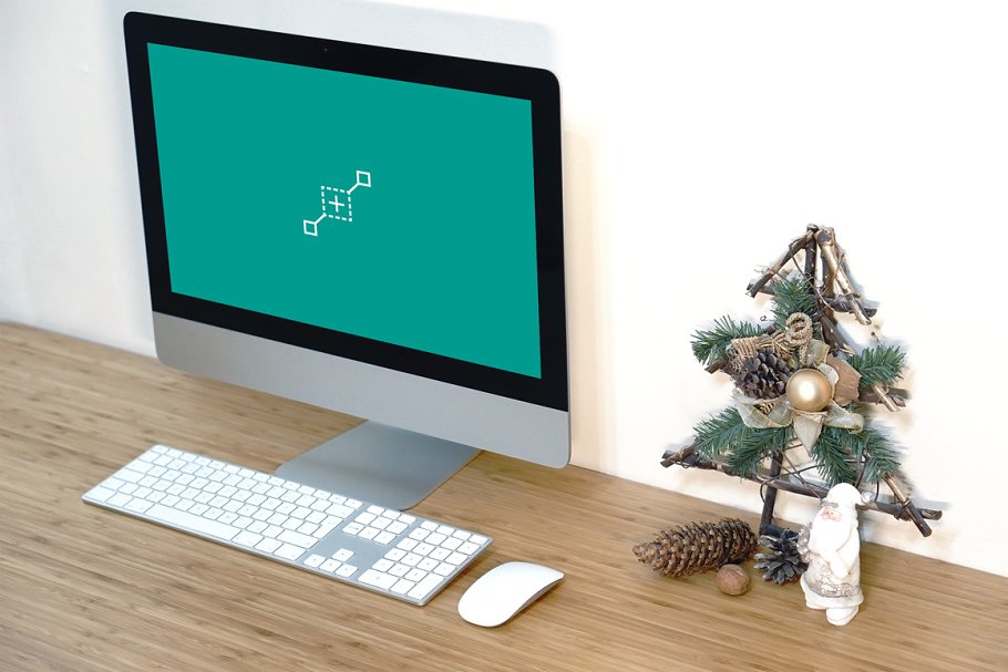 简易简约办公场景一体机电脑样机 Workspace Device PSD Mockup插图(12)