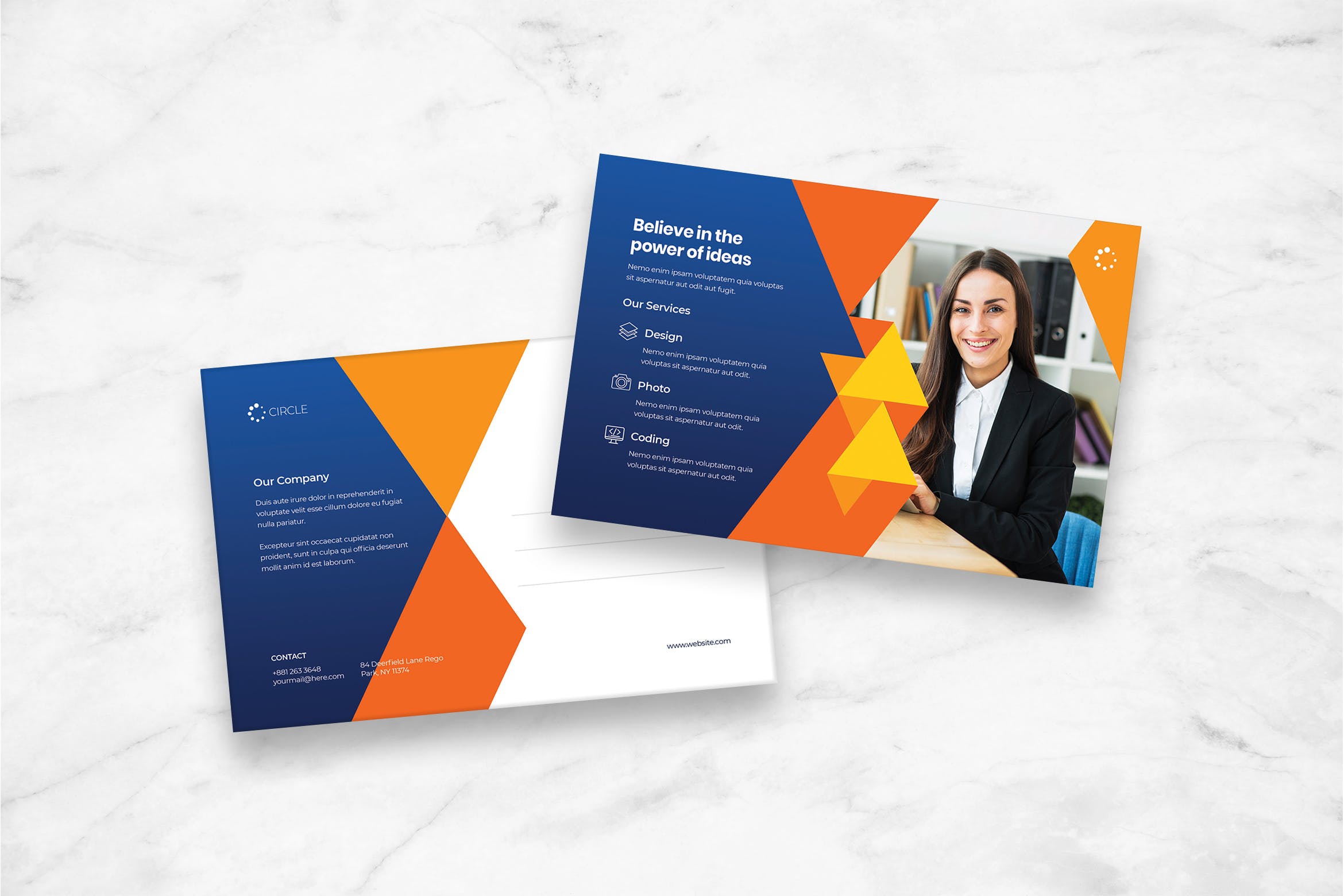 企业品牌宣传明信片设计模板 Postcard插图