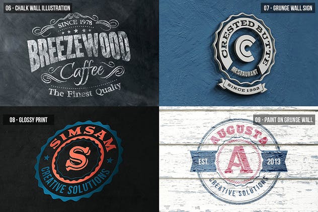 多应用场景复古品牌Logo设计样机模板 Photorealistic Logo Mock-Ups Vol.2插图(3)