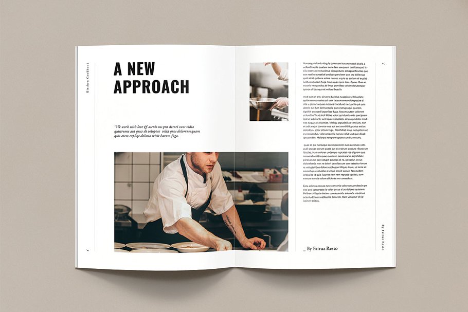 极简创意美食菜单食谱宣传册设计模板插图(2)