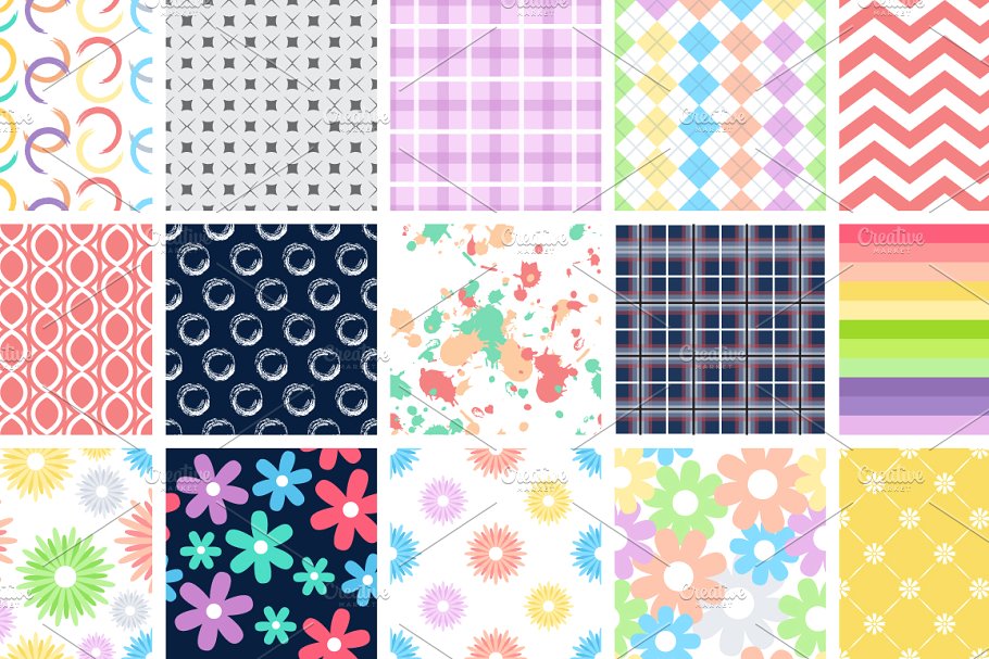 145款重复图形无缝纹理合集 145 Seamless Simple Patterns插图(6)