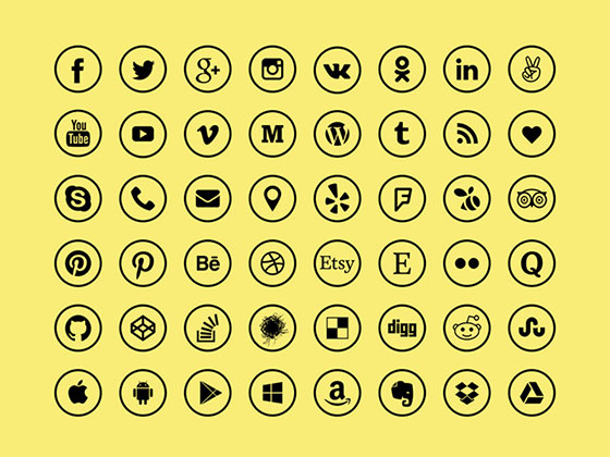 Social Media Icons素材之家精选sketch素材
