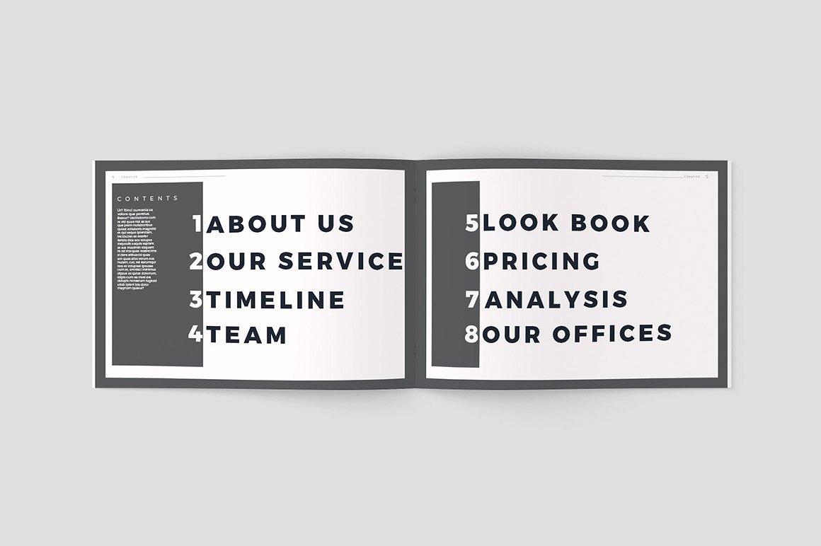 创意极简的黑白色调杂志手册模板下载[indd]插图(2)