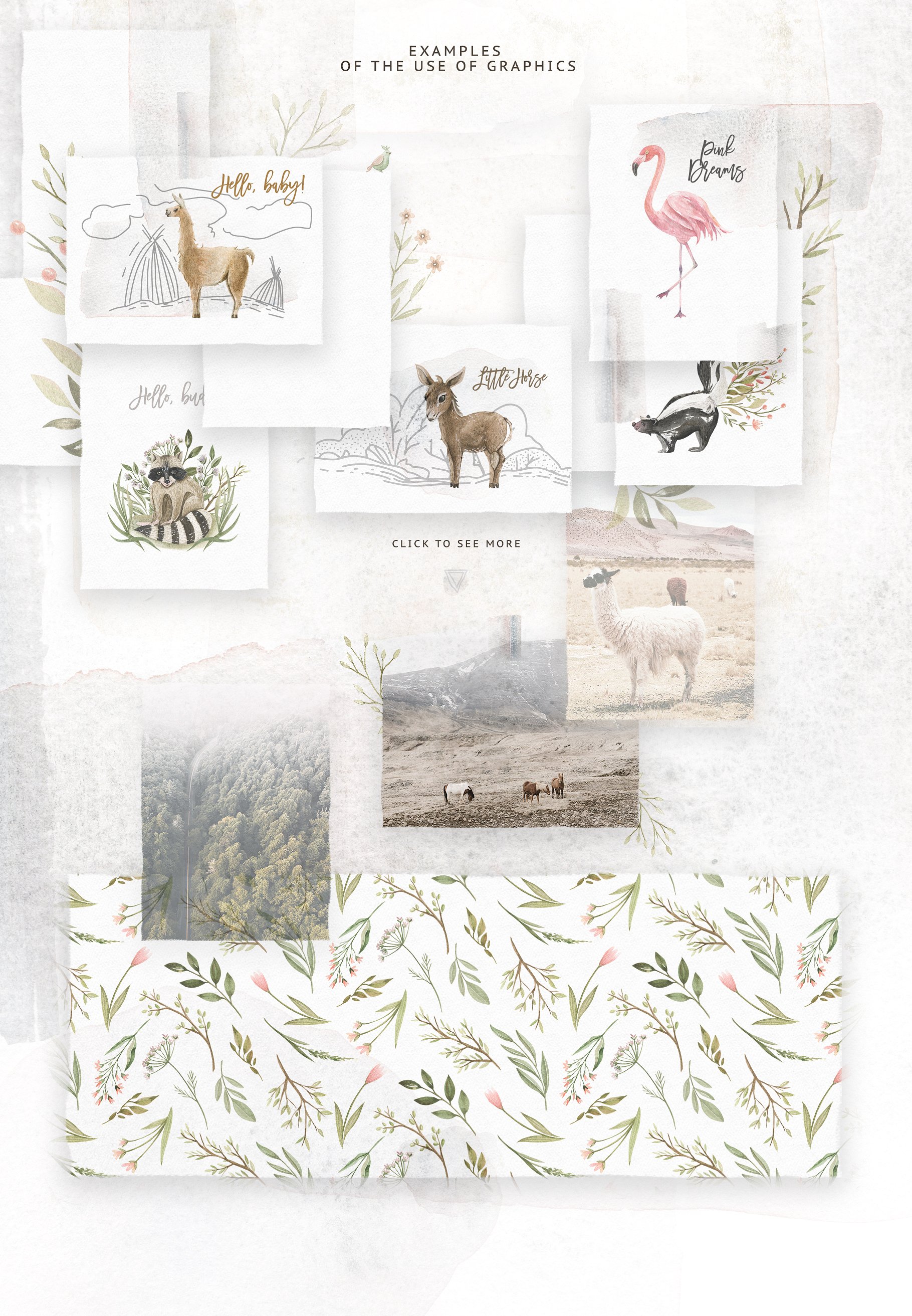 森林动物宝宝水彩插画v2 Watercolor Forest Baby Vol.2插图(5)