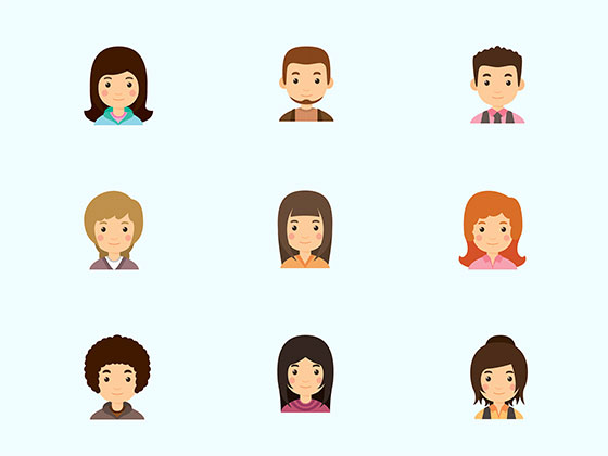 16 枚年轻头像素材之家精选sketch素材