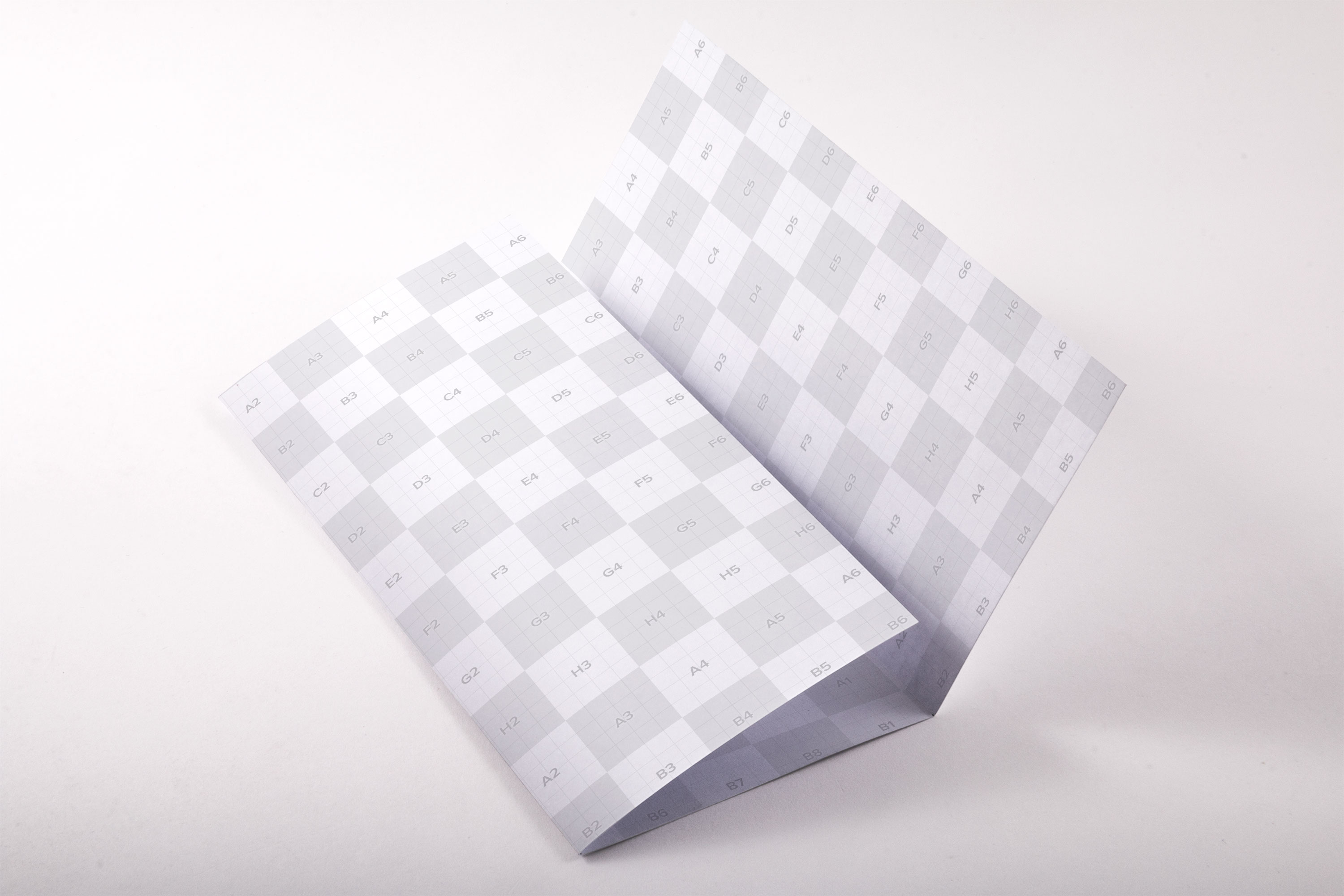 A4三折页传单＆小册子排版设计PSD样机02 A4 Trifold Brochure PSD Mockup 02插图(1)