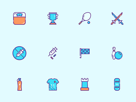 50 枚清新体育运动图标素材之家精选sketch素材