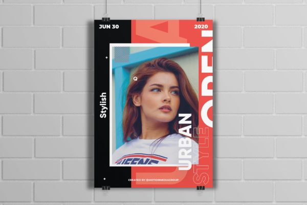 都市风格海报设计模板v2 Urban Style Poster