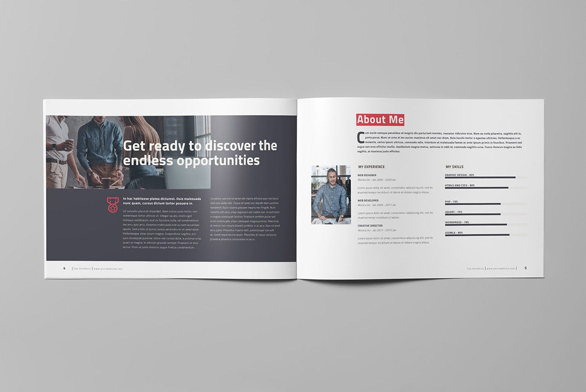 工作室/企业/机构组织适用的宣传画册模板 The Portfolio Landscape插图(1)