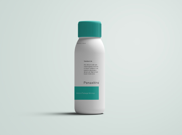 口服药物包装瓶设计效果图PSD样机模板 Medicine Bottle Mockup – PSD
