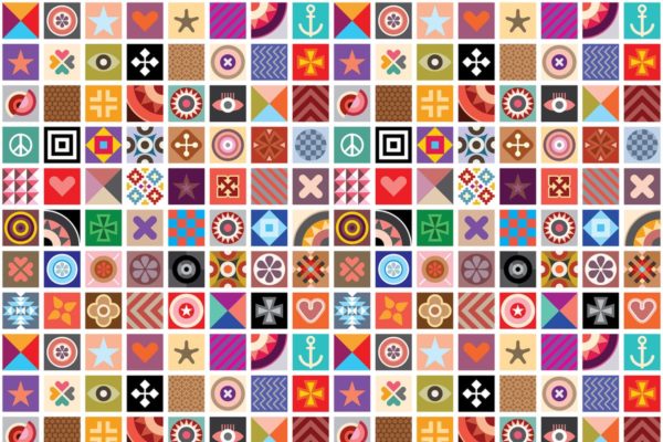 多彩几何图形图标无缝纹理素材 Abstract Patterns Seamless Wallpaper