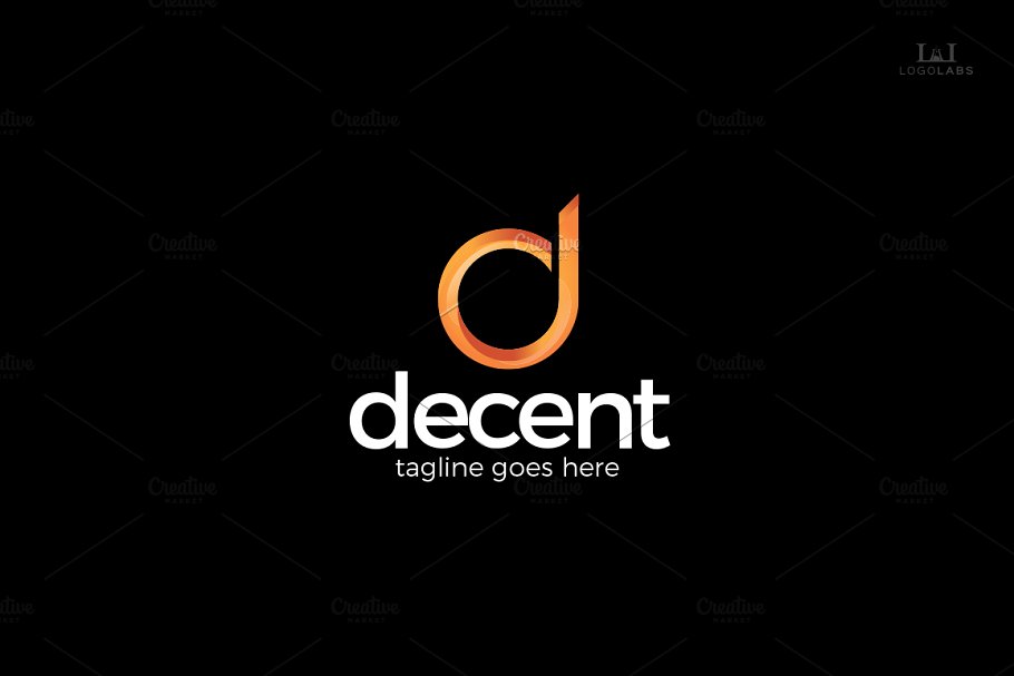 简单、光滑、奢华的字母D Logo Decent – Letter D Logo插图(1)