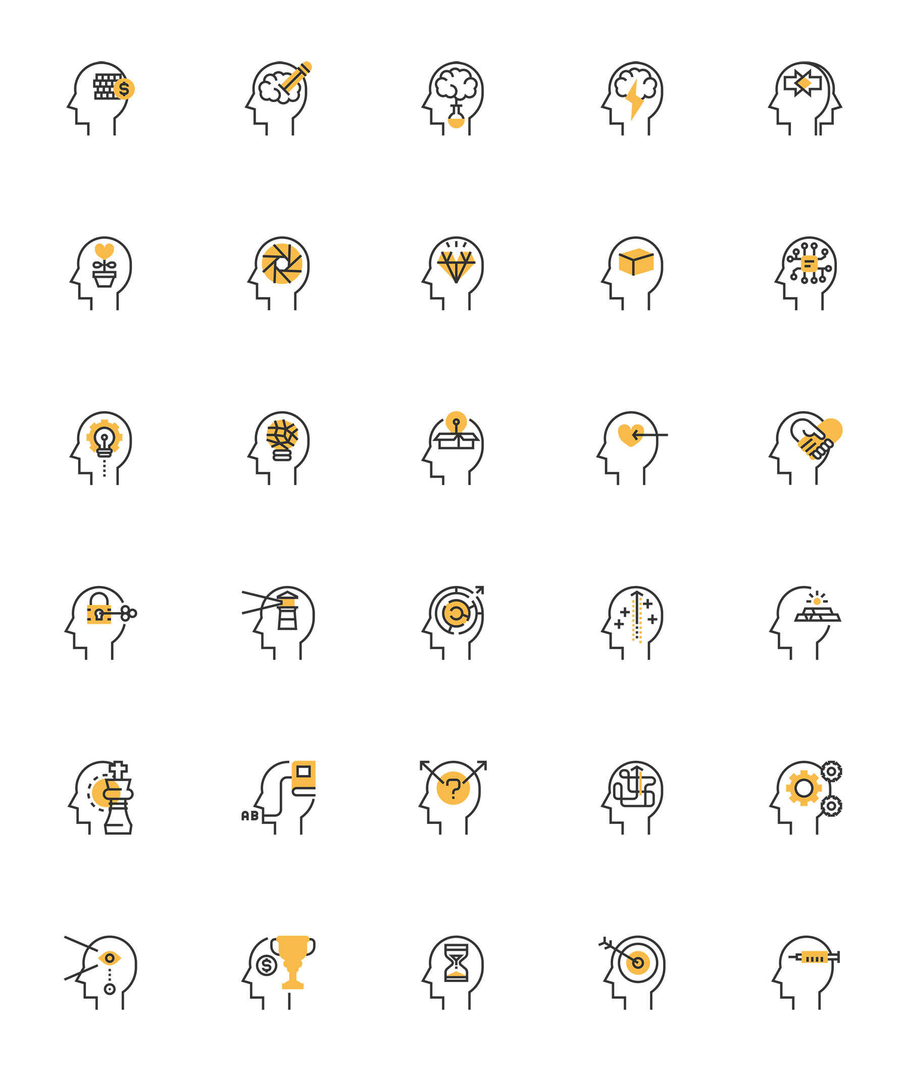 30 枚思维流程元素图标