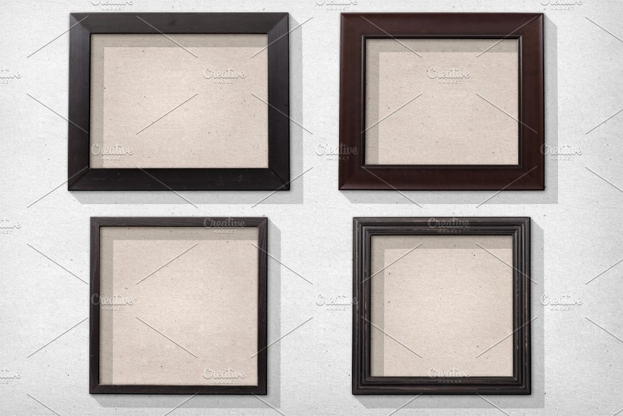 经典画框相框样机PSD模板 Isolated Picture Frames 2插图(3)