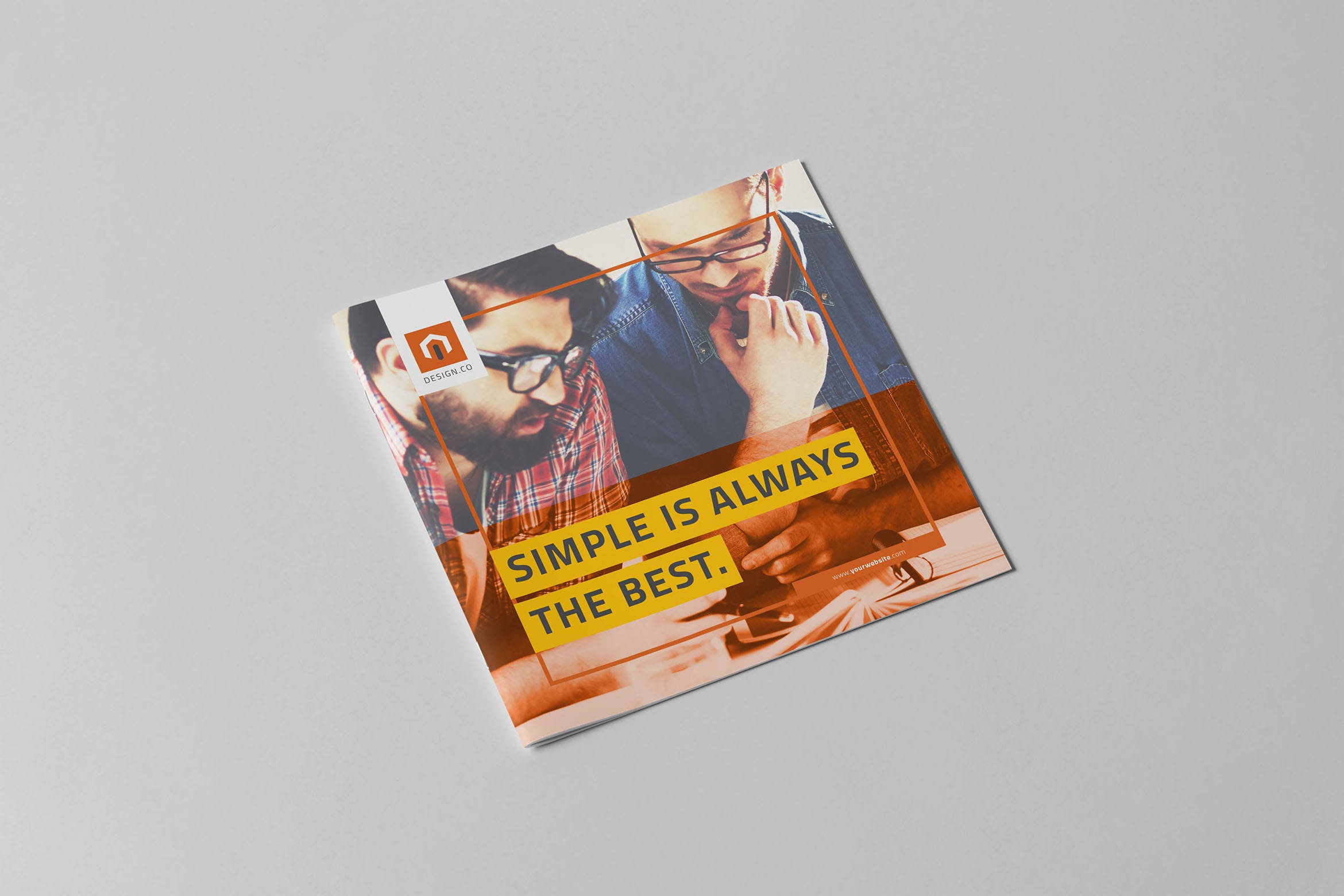 市场调研公司方形宣传画册设计模板 Valencia Brochure – Square插图