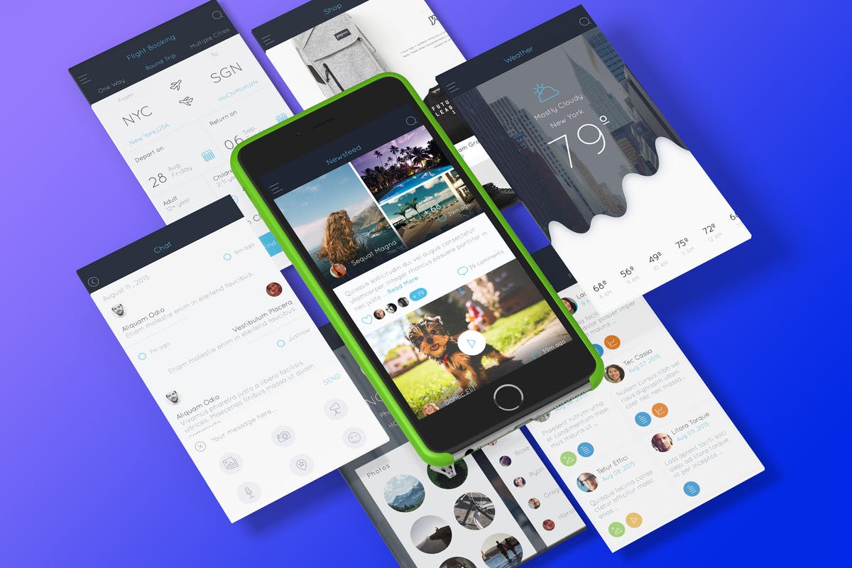 多用途互联网产品Sketch应用APP UI套件  AB Part 2 – Sketch Mobile UI Kit插图