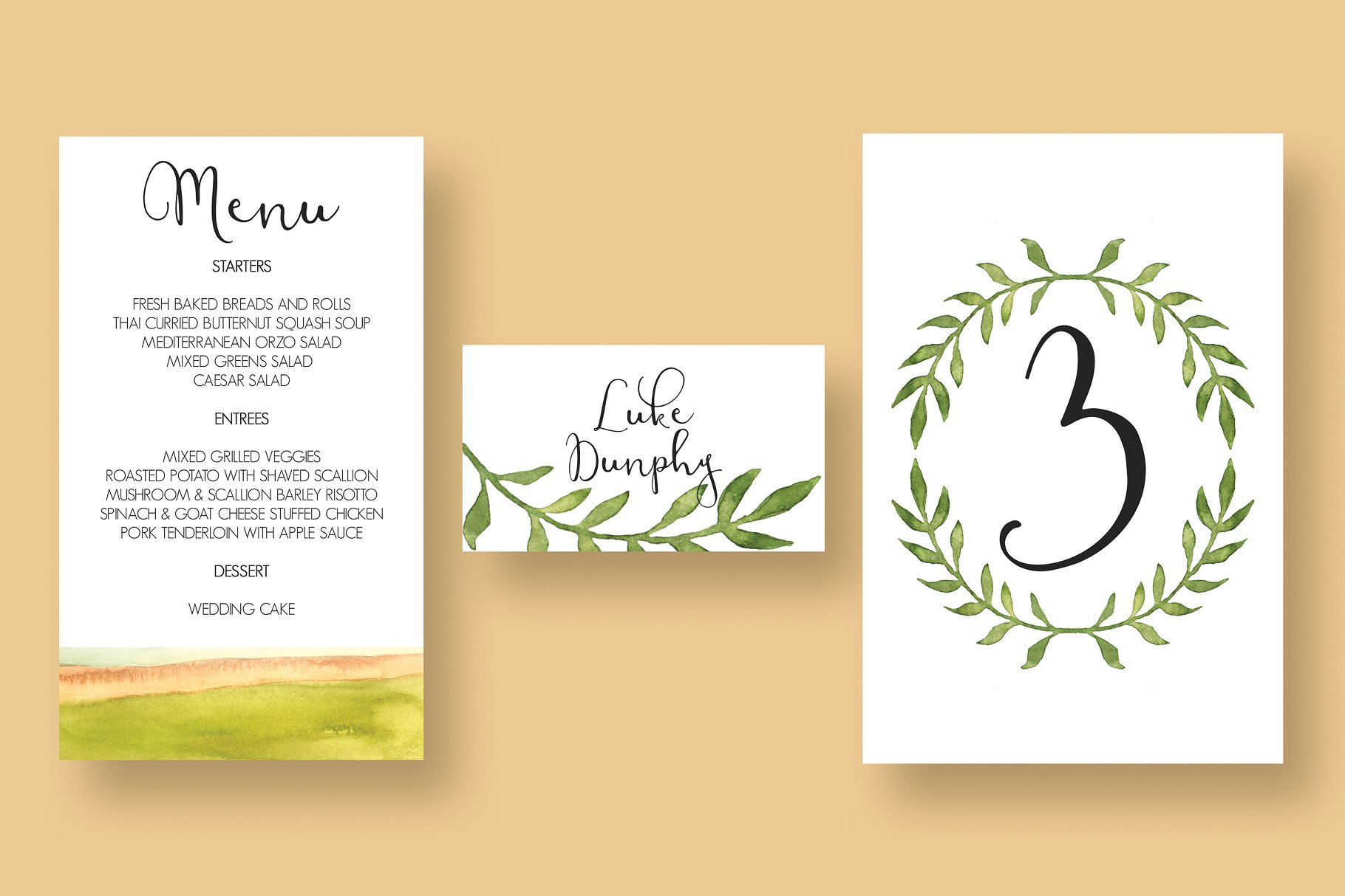 乡村风婚礼邀请函/请柬模板套装 Country Wedding Invitation Suite插图(2)